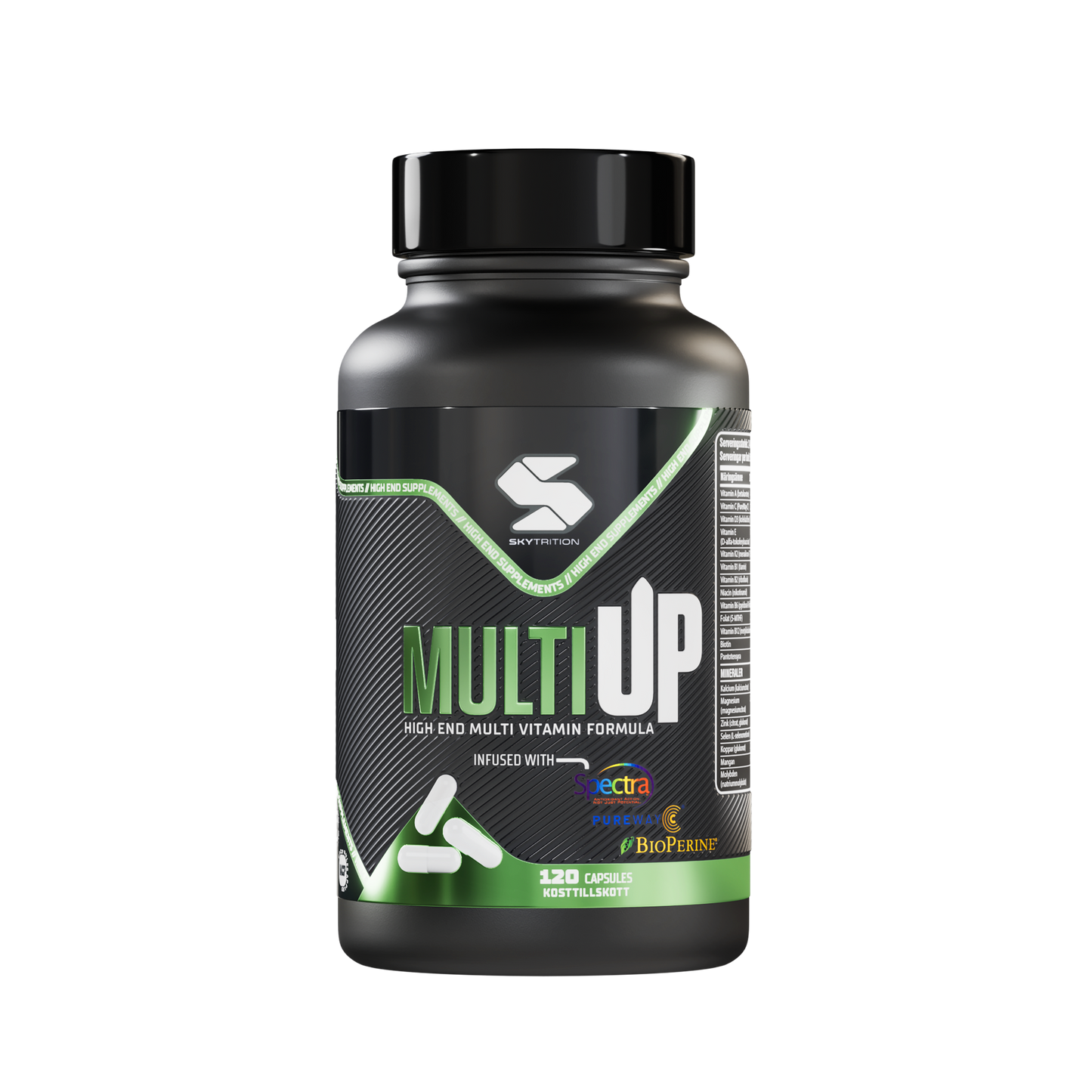 MultiUP premium multivitamin med PureWay-C®, Spectra® och BioPerine® – 120 kapslar