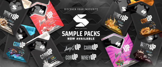 Skytritions nya Samples från AmpitUP, WheyUP, CorUP och CarbUP
