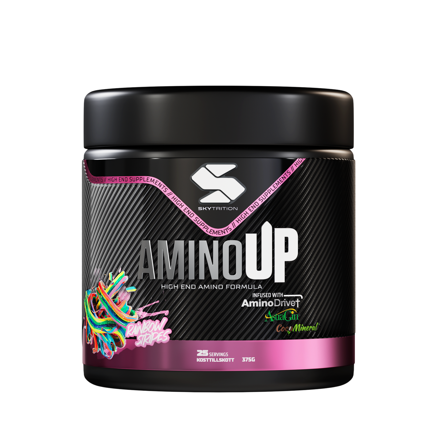 AminoUP Rainbow Stripes – EAA & BCAA aminosyror med elektrolyter | Skytrition