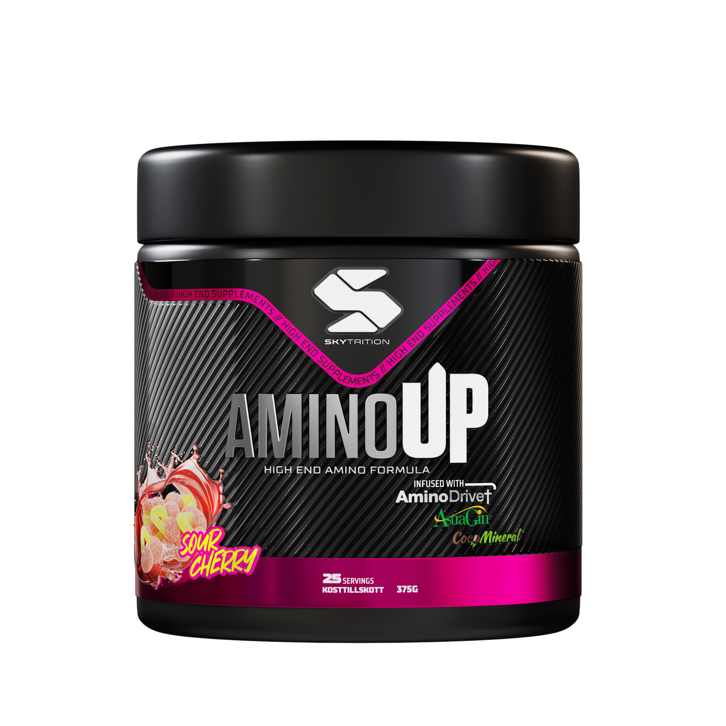 AminoUP Sour Cherry – EAA & BCAA aminosyror med elektrolyter | Skytrition