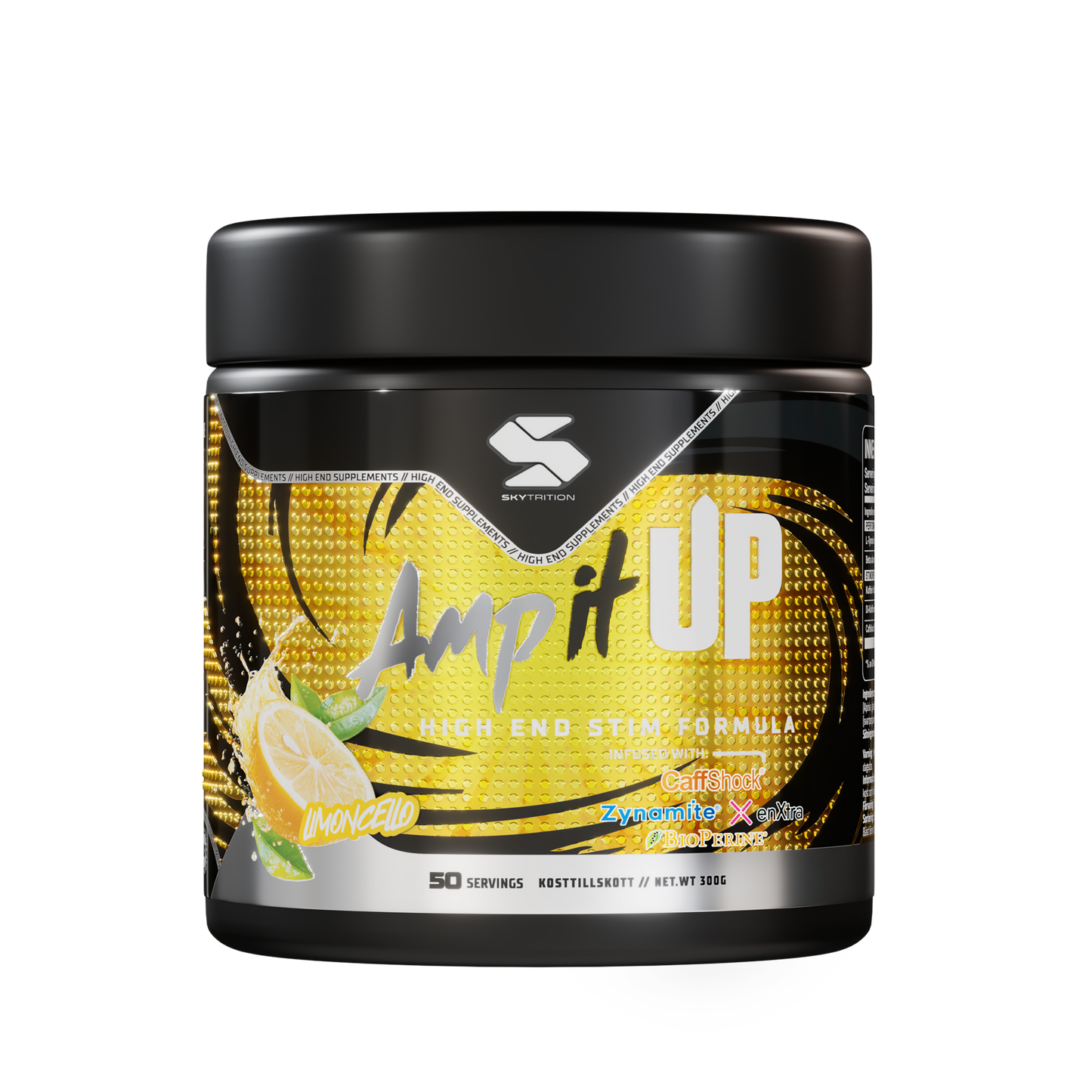 AMPITUP pre workout high stim formula – kosttillskott med L-tyrosin, koffein, citikolin, Zynamite och EnExtra
