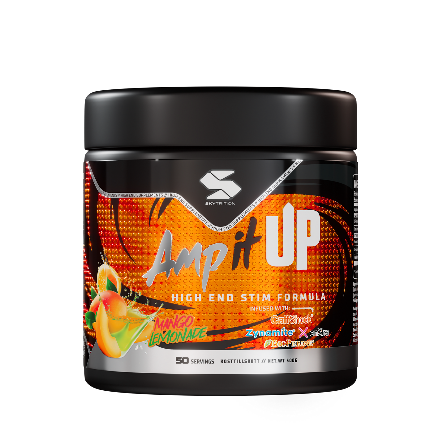 AMPITUP high stim pre workout för fokus, energi och prestation med L-tyrosin, citikolin och koffein
