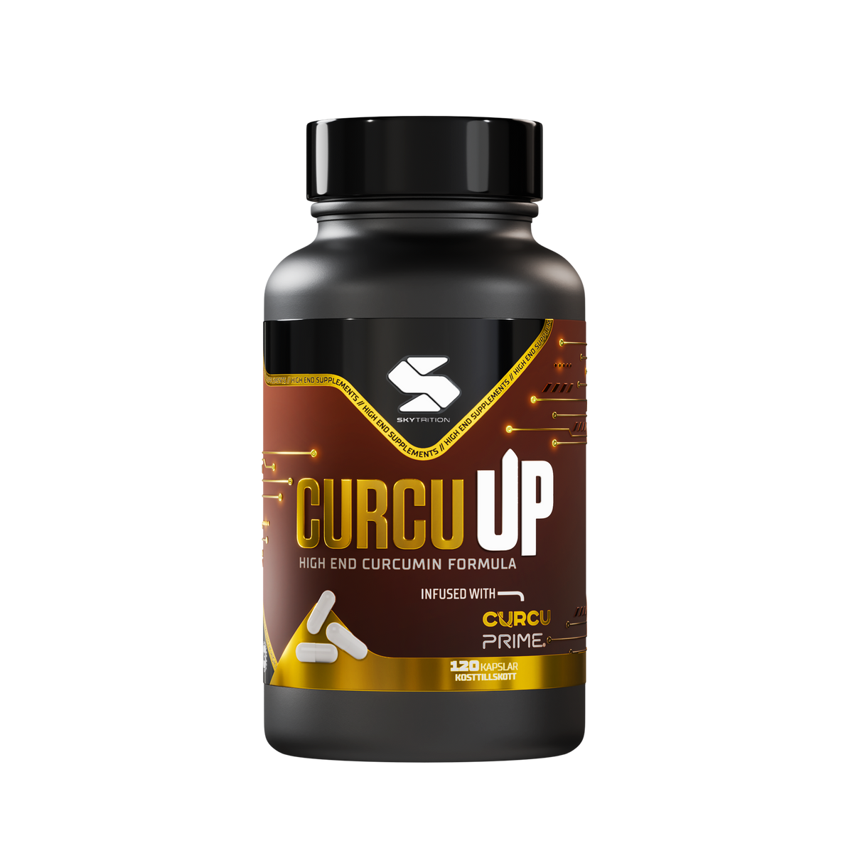 Skytrition CurcuUP curcumin kosttillskott med CurcuPrime® – 120 kapslar