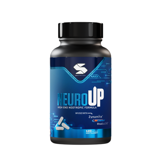 Skytrition NeuroUP nootropic kosttillskott med Zynamite®, Bacognize®, Rhodiolife®, citikolin och NeuroFlow™