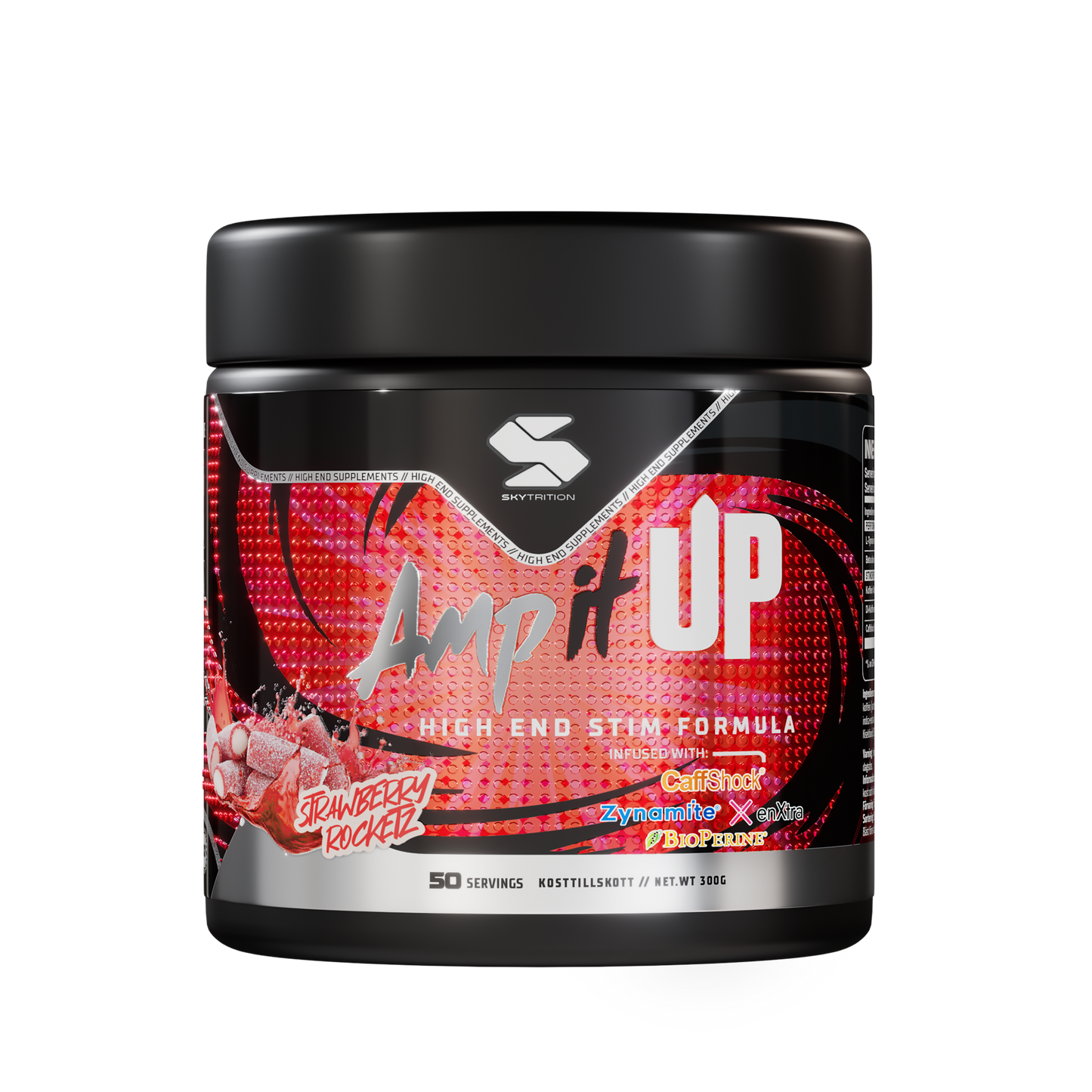 AMPITUP pre workout high stim formula – kosttillskott med L-tyrosin, koffein, citikolin, Zynamite och EnExtra
